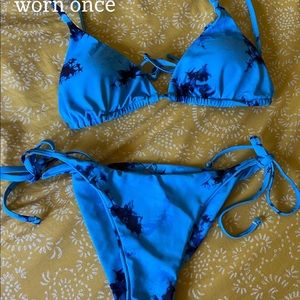 Blue Tie-Dye Bikini